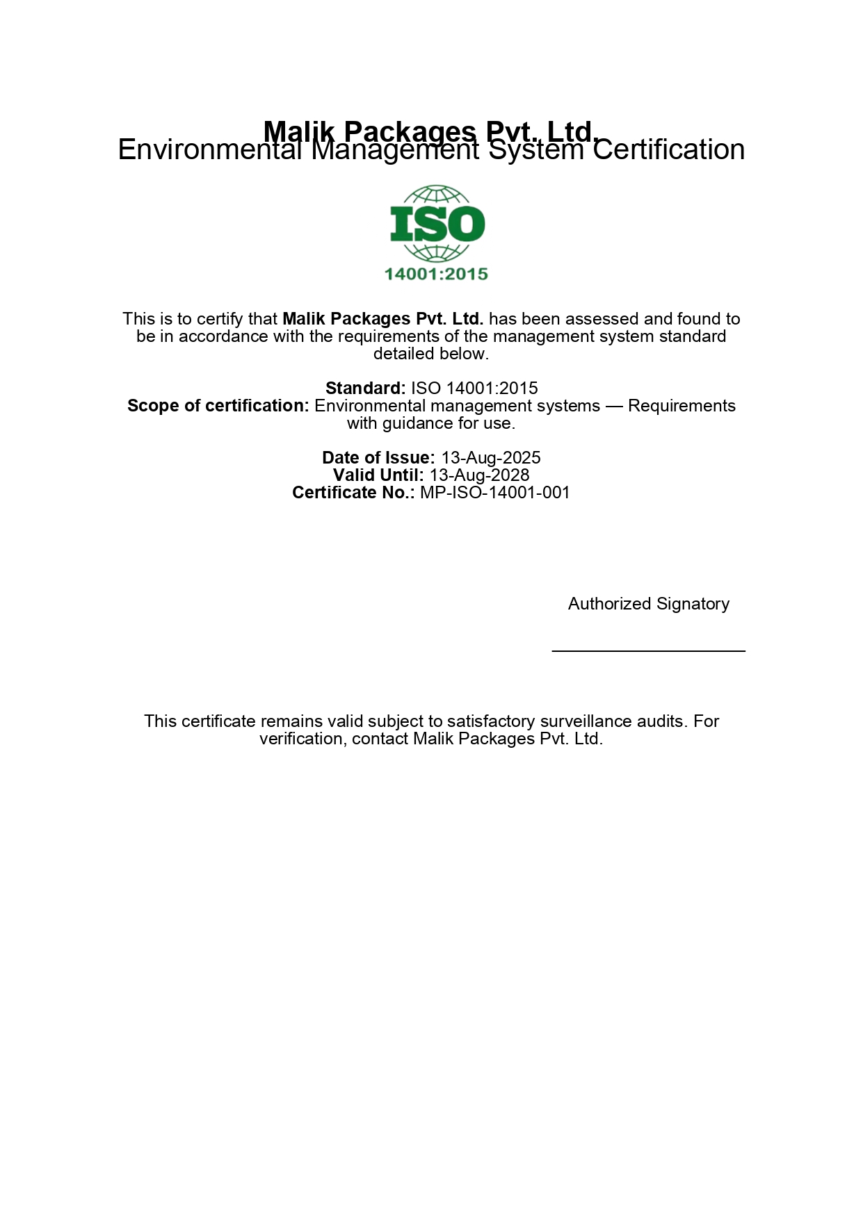 Certificate 1